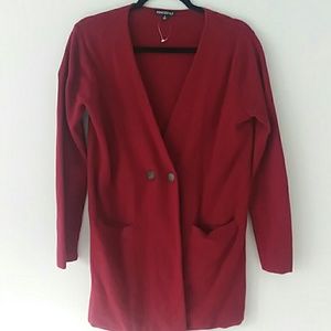 J. Crew Mercantile Collarless Sweater Blazer small